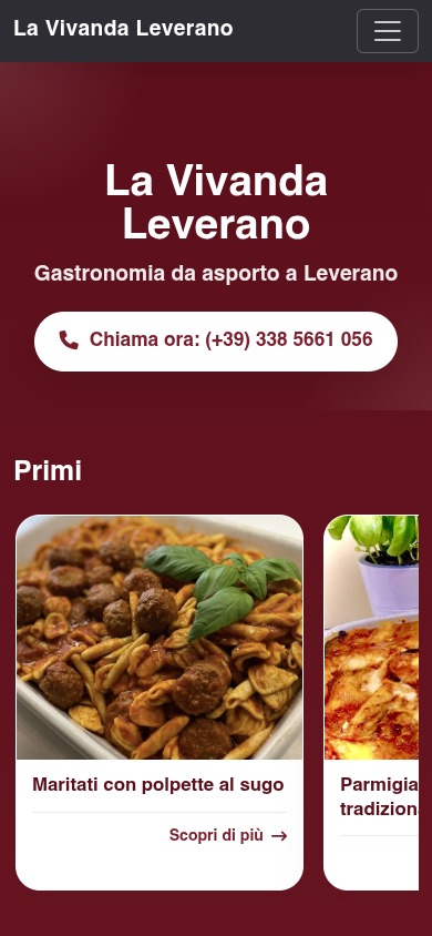 La Vivanda: versione per smartphone